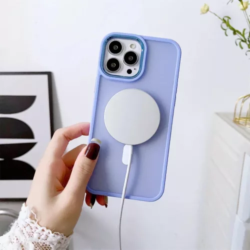 iPhone 15 Pro Max Magnetic Color Matte tok lila telefontok-9145576280201 6 kép