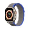 Apple Watch Ultra/8/7/6/SE/5/4/3/2/1 (42, 44, 45, 49 mm) Dux Ducis Tépőzáras sportszíj YJ változathoz kék-szürke