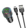Borofone autós töltő BZ21A Brilliant 2xUSB QC 3.0 36W + USB - micro-6941991101212 8 kép