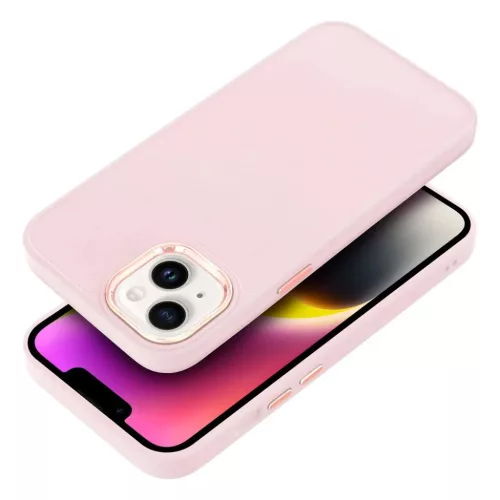 iPhone 15 FRAME Case tok, telefontok púder rózsaszín-5903396214486 2 kép