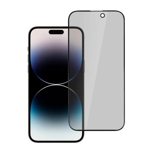 iPhone 12/12 Pro Privacy kijelzővédő üvegfólia fekete