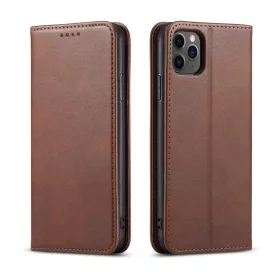iPhone 15 Plus mágneses PU bőr fliptok kártyatartóval pánt nélk�- 1 kép