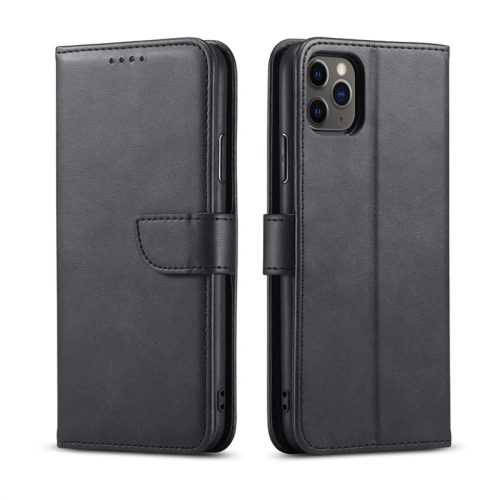 Honor 70 mágneses PU bőr fliptok kártyatartóval fekete Alphajack- 1 kép