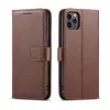 Honor 70 mágneses PU bőr fliptok kártyatartóval sötétbarna Alpha- 1 kép