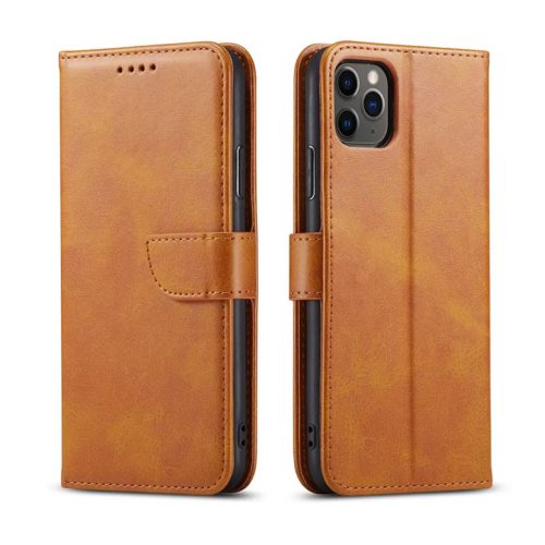 Honor 70 mágneses PU bőr fliptok kártyatartóval világosbarna Alph- 1 kép