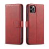 Honor 70 mágneses PU bőr fliptok kártyatartóval piros Alphajack- 1 kép
