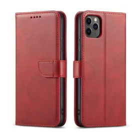 Honor 70 mágneses PU bőr fliptok kártyatartóval piros Alphajack- 1 kép