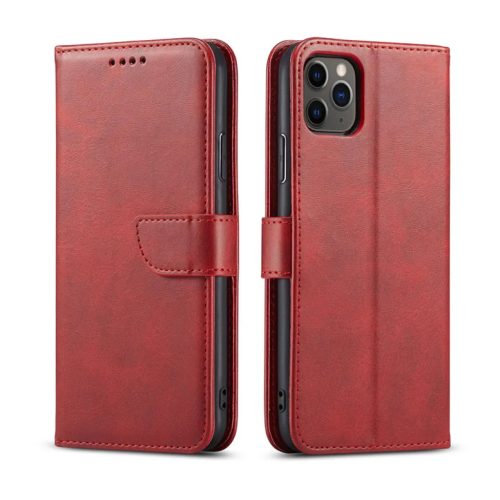 Honor 70 mágneses PU bőr fliptok kártyatartóval piros Alphajack- 1 kép