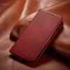 Honor 70 mágneses PU bőr fliptok kártyatartóval piros Alphajack- 5 kép