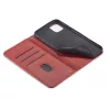 Honor 70 mágneses PU bőr fliptok kártyatartóval piros Alphajack- 7 kép