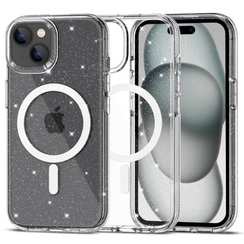 iPhone 15 Tech-Protect FlexAir MagSafe kompatibilis csillogó áttetsz-9490713936313 8 kép