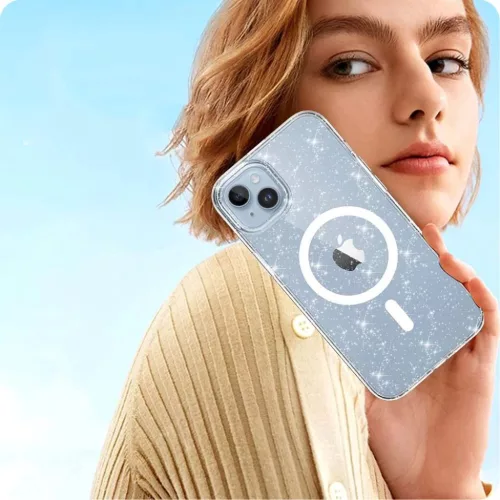 iPhone 15 Tech-Protect FlexAir MagSafe kompatibilis csillogó áttetsz-9490713936313 5 kép