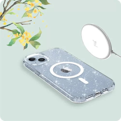 iPhone 15 Tech-Protect FlexAir MagSafe kompatibilis csillogó áttetsz-9490713936313 6 kép