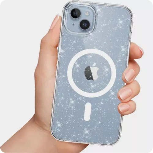 iPhone 15 Tech-Protect FlexAir MagSafe kompatibilis csillogó áttetsz-9490713936313 7 kép