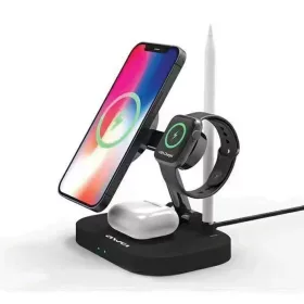 AWEI Indukciós töltő 4 az 1-ben 15 W gyorstöltő (W22) fekete (iPh-6954284004565 2 kép