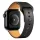 Apple Watch 1/2/3/4/5/6/7/8/9/SE (38/40/41mm) TRPH bőr óraszíj feke- 1 kép