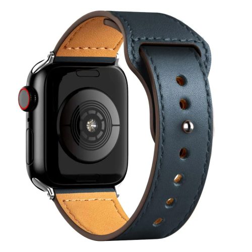 Apple Watch 1/2/3/4/5/6/7/8/9/SE (38/40/41mm) TRPH bőr óraszíj söt- 1 kép