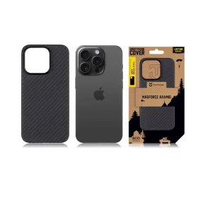 iPhone 15 Pro Fekete Tactical MagForce Aramid tok MagSafe kompatibilis-8596311221262 2 kép