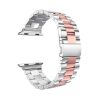 Apple Watch 4/5/6/7/8/9/SE (38/40/41mm) TRPH fém óraszíj ezüst-ró- 1 kép