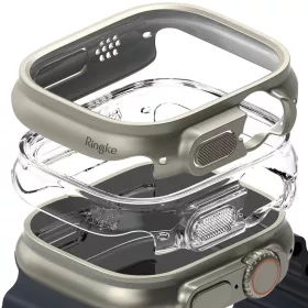   Apple Watch Ultra 1/2/3/4 49 mm Ringke Slim tok 2x átlátszó/titánium szürke