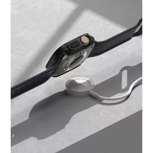 Apple Watch Ultra 1/2/3 49 mm Ringke Slim tok 2x átlátszó/titánium-8809881269023 3 kép