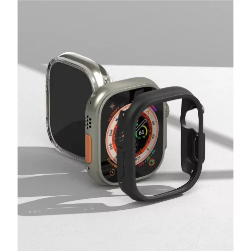Apple Watch Ultra 1/2/3 49 mm Ringke Slim tok 2x átlátszó/titánium-8809881269023 4 kép