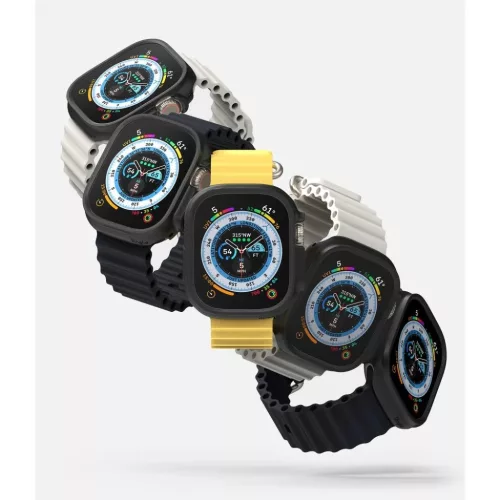 Apple Watch Ultra 1/2/3 49 mm Ringke Slim tok 2x átlátszó/titánium-8809881269023 8 kép
