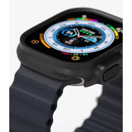 Apple Watch Ultra 1/2/3 49 mm Ringke Slim tok 2x átlátszó/titánium-8809881269023 9 kép