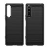 Sony Xperia 5 IV Carbon szénszál mintájú TPU tok fekete-9145576267400 7 kép