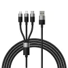 Baseus StarSpeed 3 az 1-ben USB - micro USB / Lightning / USB C kábel-6932172622268 1 kép