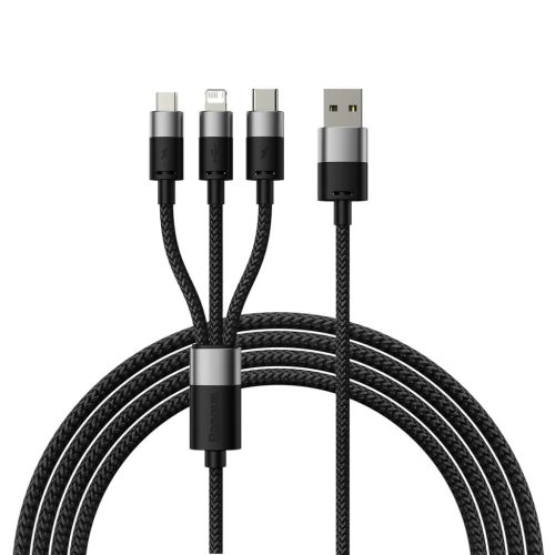 Baseus StarSpeed 3 az 1-ben USB - micro USB / Lightning / USB C kábel-6932172622268 1 kép
