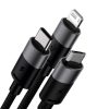 Baseus StarSpeed 3 az 1-ben USB - micro USB / Lightning / USB C kábel-6932172622268 2 kép