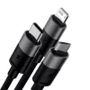 Baseus StarSpeed 3 az 1-ben USB - micro USB / Lightning / USB C kábel-6932172622268 2 kép