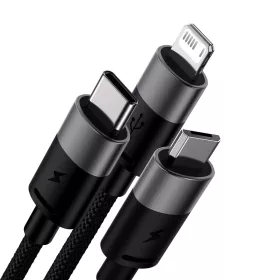 Baseus StarSpeed 3 az 1-ben USB - micro USB / Lightning / USB C kábel-6932172622268 2 kép