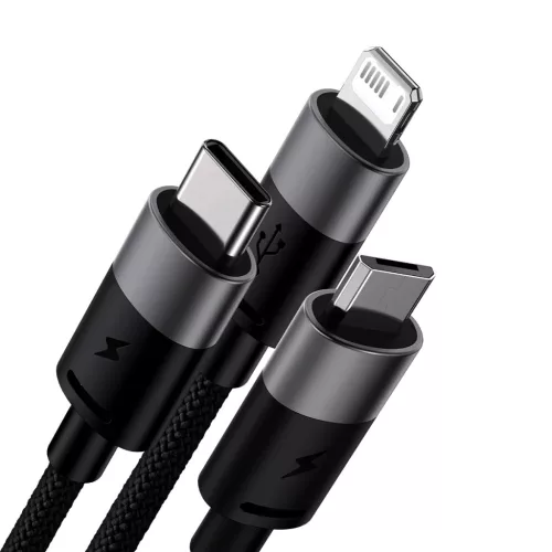 Baseus StarSpeed 3 az 1-ben USB - micro USB / Lightning / USB C kábel-6932172622268 2 kép