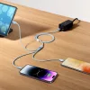 Baseus StarSpeed 3 az 1-ben USB - micro USB / Lightning / USB C kábel-6932172622268 8 kép