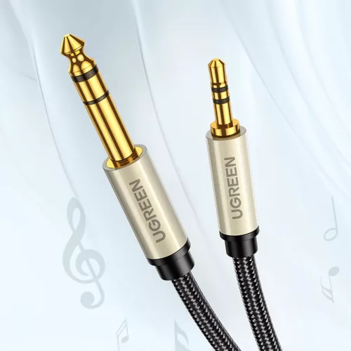 Ugreen AV127 3.5mm-es jack sztereó kábel 6.35mm TRS-hez - 2m szürke-6957303816286 3 kép
