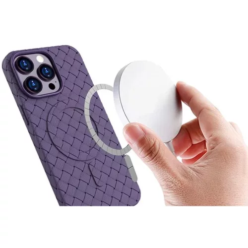 iPhone 14 Pro MagSafe Woven tok lila-9145576281215 5 kép