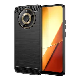 Realme 11 Carbon szénszál mintájú TPU tok fekete-9145576281604 4 kép
