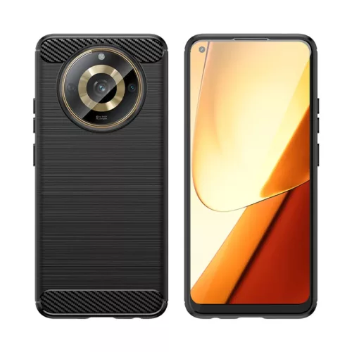 Realme 11 Carbon szénszál mintájú TPU tok fekete-9145576281604 7 kép