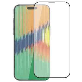 iPhone 15 5D Full Glue kijelzővédő üvegfólia fekete-5905591410007 7 kép