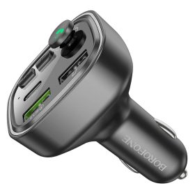 Borofone BC48 Broad FM Transmitter Bluetooth, MP3 2xUSB + Type C QC 3.-6941991104039 1 kép