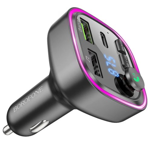 Borofone BC48 Broad FM Transmitter Bluetooth, MP3 2xUSB + Type C QC 3.-6941991104039 8 kép