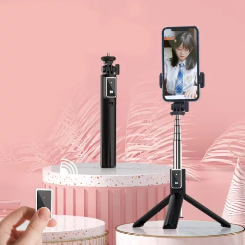 Selfie bot állvánnyal és bluetooth távirányítóval P40L fekete-5900217999089 2 kép