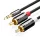 UGREEN AV116 kábel Jack 3,5 mm 2RCA 3 m fekete
