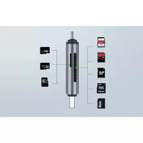 UGREEN CM304 USB + USB-C adapter SD + microSD kártyaolvasó fekete-6957303805860 2 kép