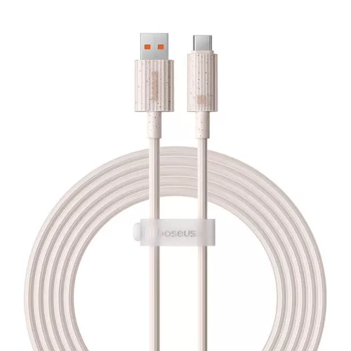 Baseus Habitat gyorstöltő kábel USB - USB-C 2m 100W rózsaszín-6932172643003 8 kép