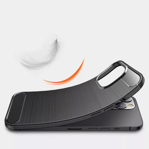 iPhone 15 Plus Carbon szénszál mintájú TPU tok fekete-5900217991755 9 kép