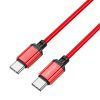 Borofone Sharp BX87 Type C - Type C kábel PD 60W 1m piros-6974443389074 5 kép