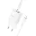 Borofone BN14 Royal GaN USB + Type C hálózati töltő adapter QC 3.0 PD 30W + Type C - Lightning kábel fehér